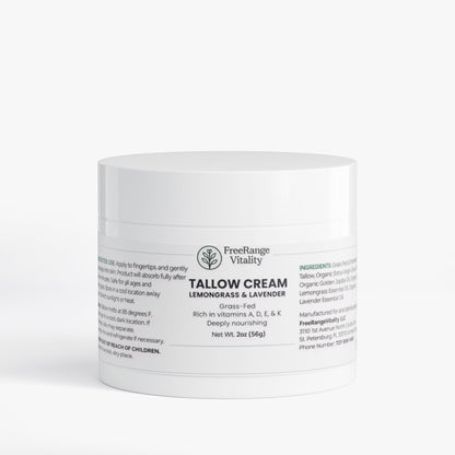 Tallow Cream Lemongrass & Lavender